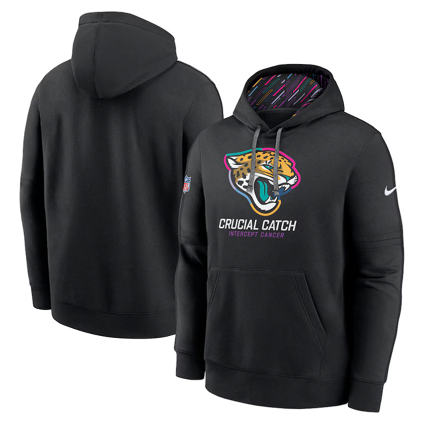 Men's Black Jacksonville Jaguars 2024 Crucial Catch Club Pullover Hoodie